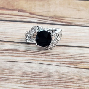 Blockbuster Boom - Black Dainty Ring