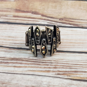 Juxtaposed Jewels - Brass Ring