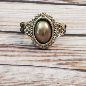 Pearl Party - Brass Dainty Ring