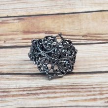 Load image into Gallery viewer, Victorian Valor - Black Gunmetal Ring