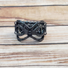 Load image into Gallery viewer, Infinite Fashion - Black Gunmetal Ring