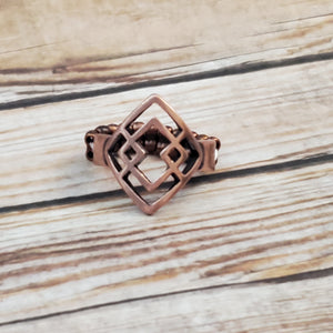 Diamond Duo - Copper Ring