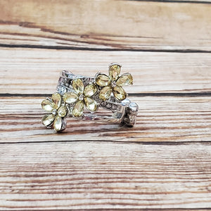 Posh Petals - Yellow Dainty Ring