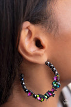 Load image into Gallery viewer, New Age Nostalgia - Multi Gunmetal Hoop Earrings
