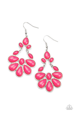 Colorfully Canopy - Pink Earrings