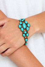 Load image into Gallery viewer, Blooming Prairies - Brass Bracelet 🔸Turquoise Stone🔸