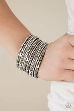 Load image into Gallery viewer, Wham Bam Glam - Hematite/White Bracelet