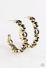 Load image into Gallery viewer, A Big Flirt - Brass Hoop Earrings