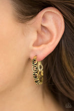 Load image into Gallery viewer, A Big Flirt - Brass Hoop Earrings