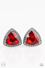 Load image into Gallery viewer, Daringly Duchess - Red Clip-On Earrings