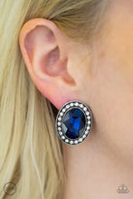 Load image into Gallery viewer, Titanic Treasure - Blue Clip-On Earrings