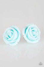 Load image into Gallery viewer, Rose Roulette - Blue Post Earrings