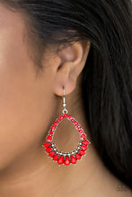 Load image into Gallery viewer, Crystal Waters - Red Earrings