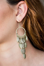 Load image into Gallery viewer, Feather Frenzy - Brass Earrings