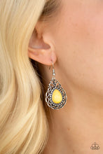 Load image into Gallery viewer, Flirty Finesse - Yellow Earrings