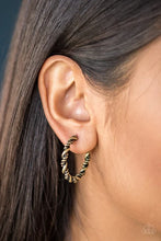 Load image into Gallery viewer, Plainly Panama - Brass Hoop Earrings
