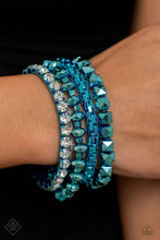Load image into Gallery viewer, Punk Pattern - Blue Bracelets