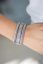Load image into Gallery viewer, Rebel In Rhinestones - Purple Bracelet