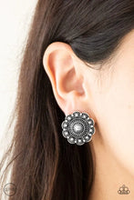 Load image into Gallery viewer, Foxy Flower Gardens - Silver Clip-On Earrings
