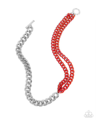 Iridescent Icon - Red Necklace