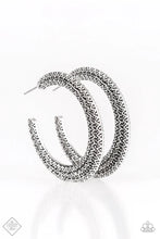 Load image into Gallery viewer, Talk About Texture - Silver Hoop Earrings