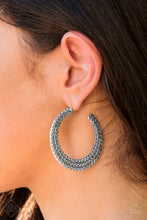 Load image into Gallery viewer, Talk About Texture - Silver Hoop Earrings