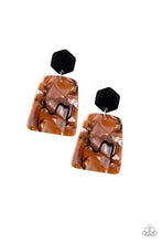 Load image into Gallery viewer, Majestic Mariner - Brown Post Earrings