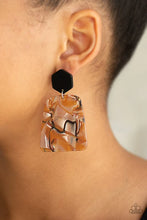 Load image into Gallery viewer, Majestic Mariner - Brown Post Earrings