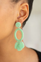 Load image into Gallery viewer, Sparkling Shores - Green Post Earrings