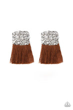 Load image into Gallery viewer, Plume Bloom - Brown Post Earrings