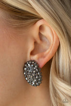 Load image into Gallery viewer, Daring Dazzle - Black Gunmetal Post Earrings