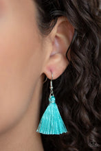 Load image into Gallery viewer, Triple The Tassel - Blue Necklace