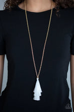 Load image into Gallery viewer, Triple The Tassel - White Necklace