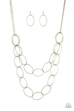 Load image into Gallery viewer, Move On OVAL! - Brass Necklace