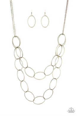 Move On OVAL! - Brass Necklace