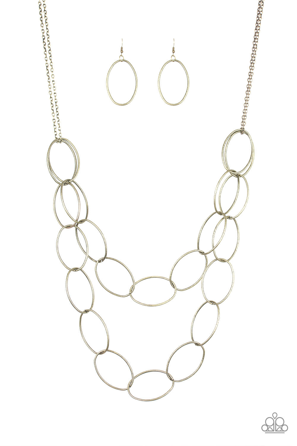 Move On OVAL! - Brass Necklace