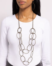 Load image into Gallery viewer, Move On OVAL! - Brass Necklace