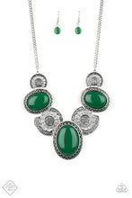 Load image into Gallery viewer, The Medallion-aire - Green Necklace