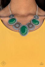 Load image into Gallery viewer, The Medallion-aire - Green Necklace