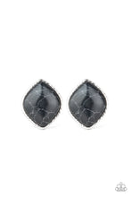 Load image into Gallery viewer, Marble Marvel - Black Post Earrings