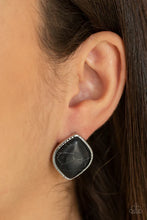 Load image into Gallery viewer, Marble Marvel - Black Post Earrings
