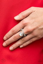 Load image into Gallery viewer, Center Stage Shimmer - White Ring