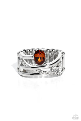 Alternating Allure - Brown Ring