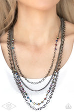 Load image into Gallery viewer, Flickering Lights - Multi Gunmetal Necklace