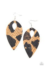 Load image into Gallery viewer, Cork Cabana - Black Earrings