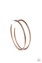Load image into Gallery viewer, Curved Couture - Copper Hoop Earrings
