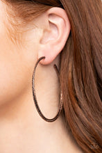 Load image into Gallery viewer, Curved Couture - Copper Hoop Earrings