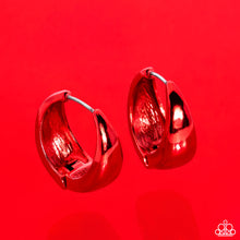 Load image into Gallery viewer, Colorful Curiosity - Red Hinge Hoop Earrings