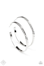 Load image into Gallery viewer, TREAD All About It - Silver Hoop Earrings