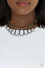 Load image into Gallery viewer, Double OVAL-time - Black Gunmetal Necklace